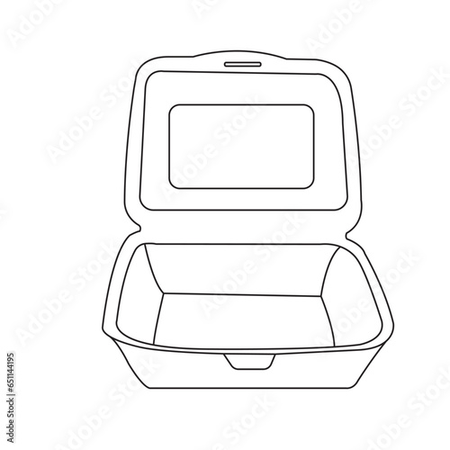 Styrofoam lunch box icon