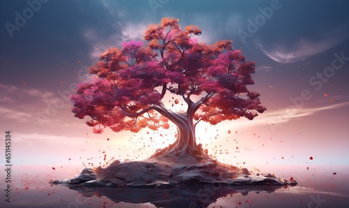fairy tale fantasy tree, ai generative