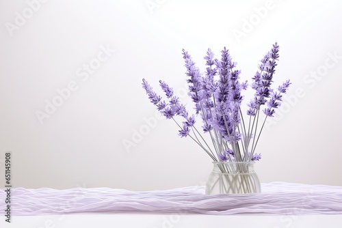 lavender in a vase on a white background