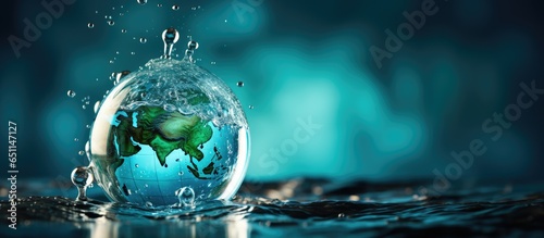 World water day with globe 22 save water and ecology concept