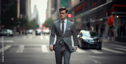 businessman walking in the street, man in a suit, business dressed boy hd wallpaper