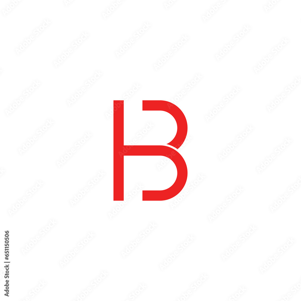 abstract letter HB design vector abstract letter HB design vector