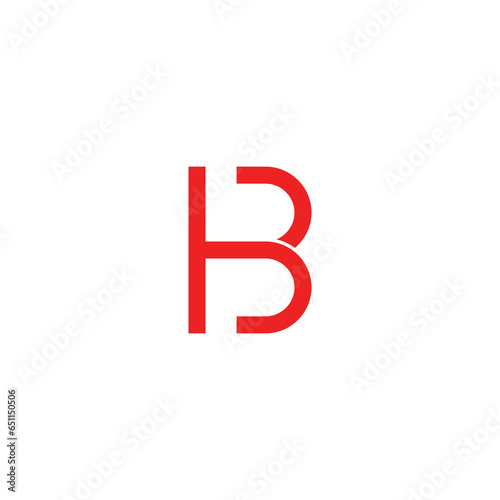 abstract letter HB design vector