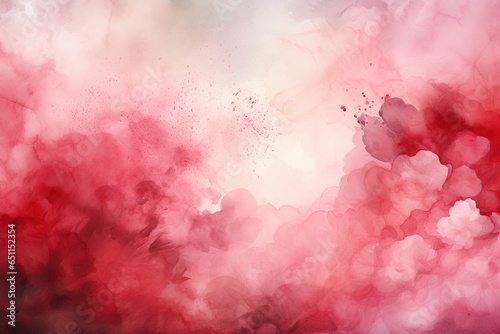 Red Dreamy Watercolor Wash Background Texture Evokes Serenity with Soft, Ethereal Blends of Pastels and Subtle Transitions