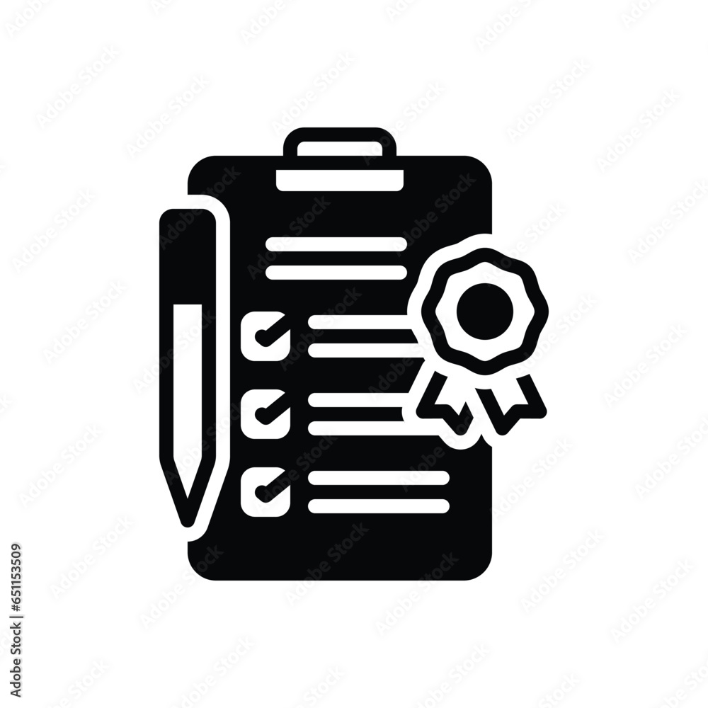 Black solid icon for compliance Black solid icon for compliance