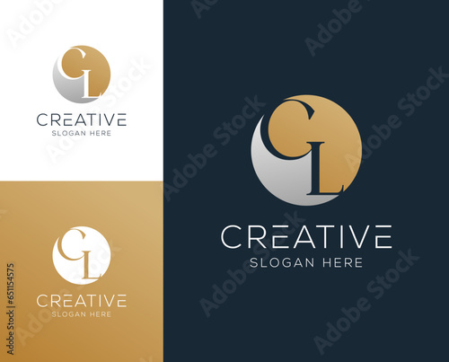 Initial letter CL,LC logo design vector illustration