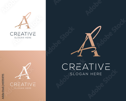 Initial letter AL, LA logo design vector illustration