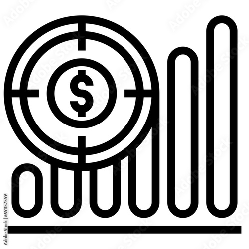 Market timing filled outline icon,linear,outline,graphic,illustration