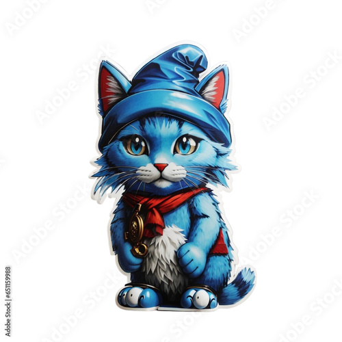 blue smurf cat