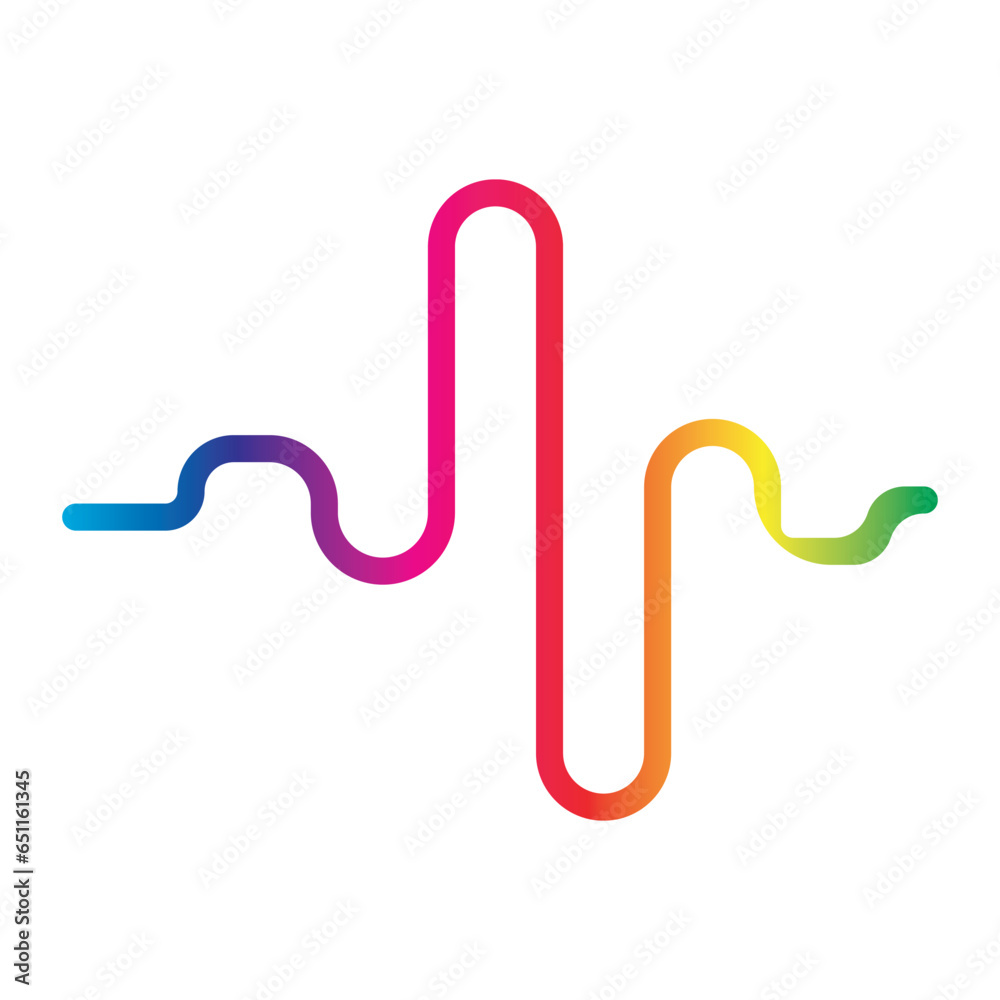 Obraz premium sound wave abstract logo template design with a creative and modern concept. logo for business, music, tunes.