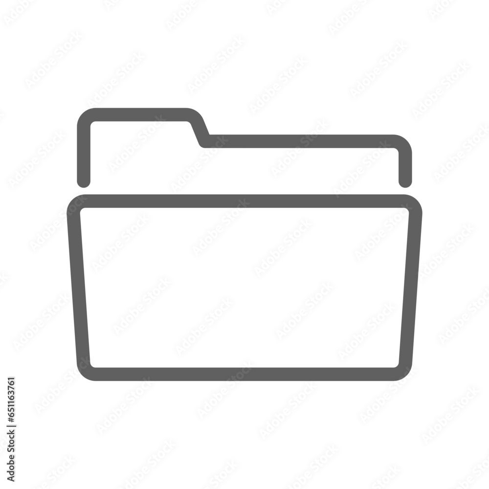 Folder line icon. File storage, files organizer. Project portfolio. Job Directory. Simple style pictogram for web, mobile and app. Editable stroke Vector illustration Design