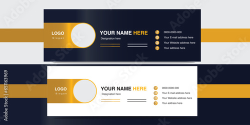 Free vector email signature template or email footer and personal social media cover design. new idea 