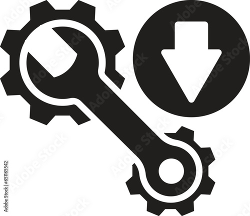 reduce maintenance icon reduce machine cost vector