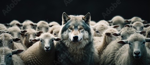 Photo Deceptive wolf in sheep s clothing