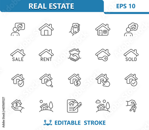 Home Icons. House, Household, Real Estate