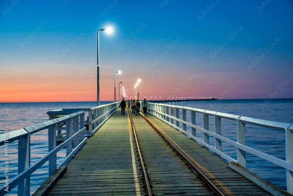 Busselton Jetty at sunset, Western Australia Busselton Jetty at sunset, Western Australia
