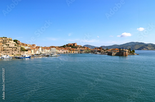 seascape the port of Porto Ferraio on the island of Elba Italy photo