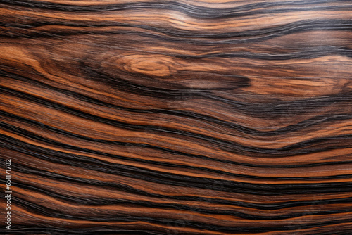 A Mesmerizing Macro Capture of Macassar Ebony Wood: Intricate Patterns, Rich Tones, and Exotic Luxury in Close-Up.