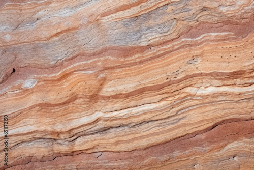 Sandstone's Intricate Textures and Earthy Tones Revealed in a Close-Up: A Macro Photo Unveiling the Natural Beauty and Geological History of this Porous Sedimentary Rock. photo