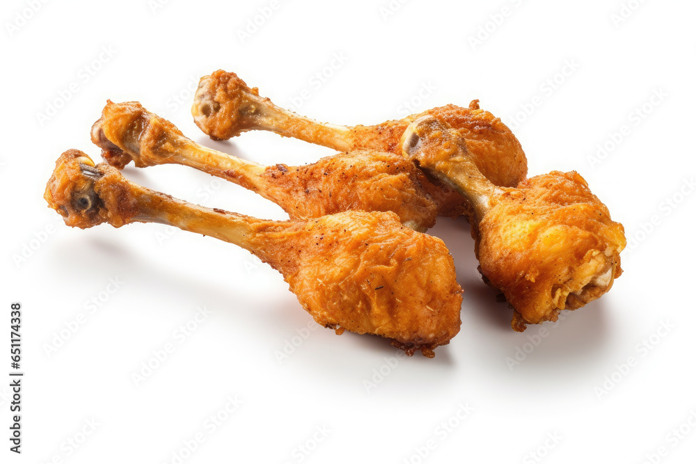 Fried chicken Drumstick with Kethcup, Generative AI Fried chicken Drumstick with Kethcup, Generative AI