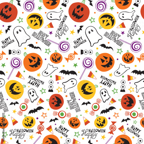 Seamless Fun Halloween Icons © DC Designs