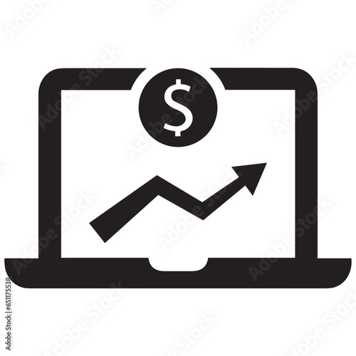 Business chart icon symbol image vector. Illustration of the diagram graphic statistics design image