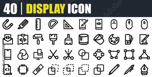 display icon set, web design, user interface