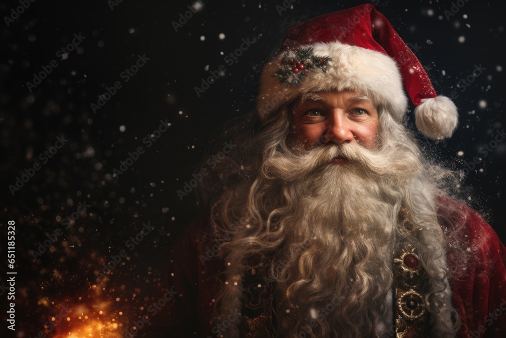 Close up of caucasian Santa Claus Close up of caucasian Santa Claus
