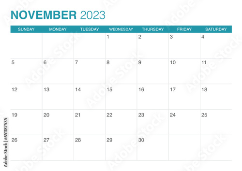calendar November calendar start on sunday