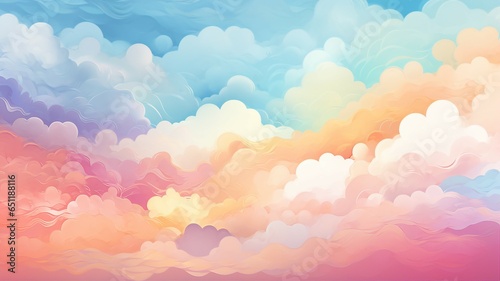 Abstract Pastel Colors Cloud Background