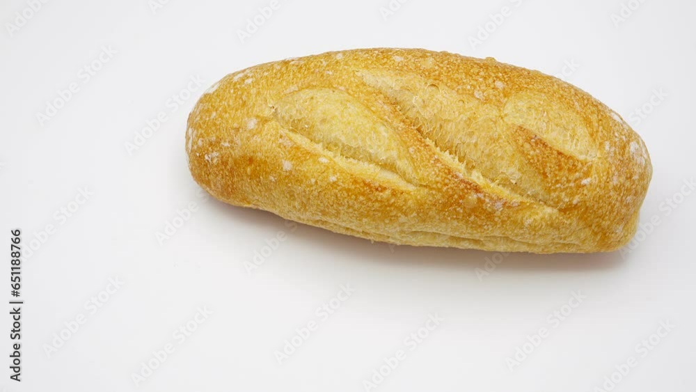 Baguette Bread On White Background Rotated. Baguette Bread On White Background Rotated.