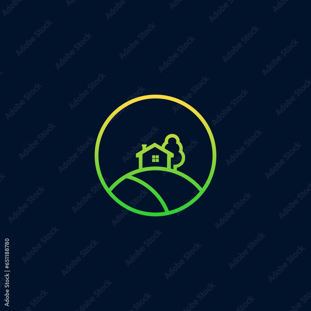 green landscape and home design logo green landscape and home design logo