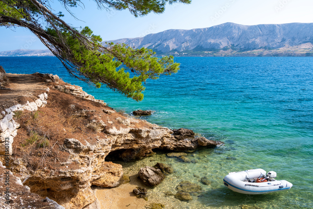 amazing landscape of island Pag in Croatia