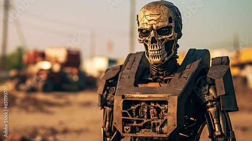 a scary-looking robot with ...