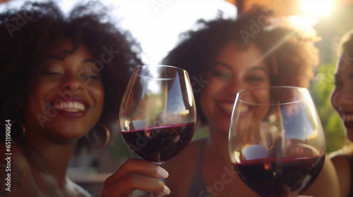 three friends, women drinki...