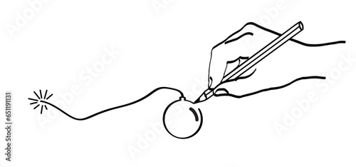 Boom icon. vector bomb war weapon. Bombs symbol. cartoon for deadline business sign. Conflict, explosive, military. Dead line day icon. Speed, time concept. Explosion risk. bomb with burning fuse.