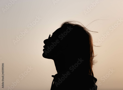 silhouette of a girl