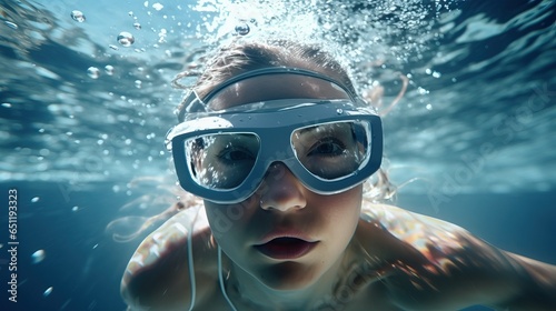 Woman swim underwater picture, closed up © thesweetsheep