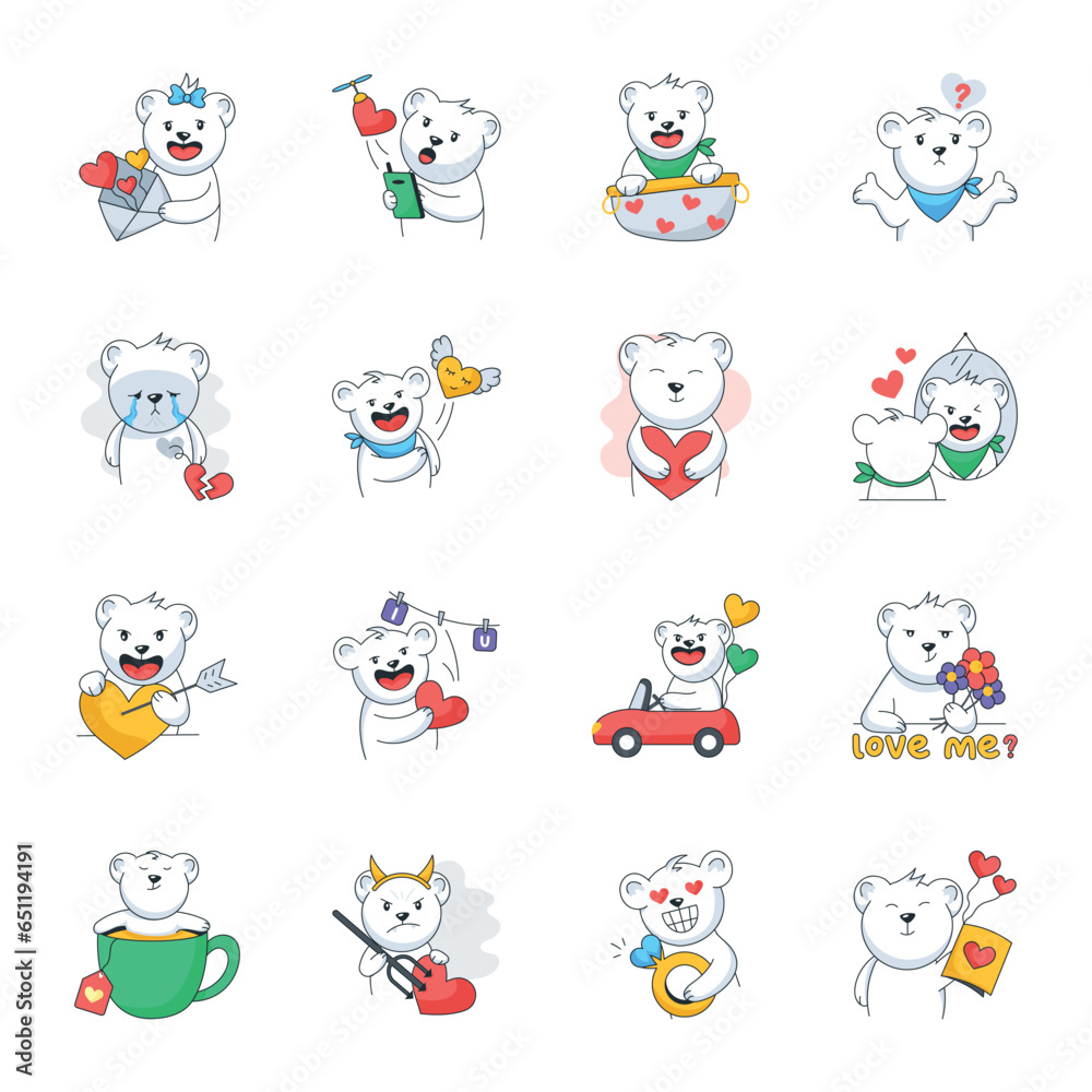 Pack of 16 Flat Love Stickers
Pack of 16 Flat Love Stickers