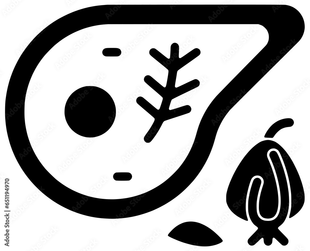 meat icon bbq logo food background beef illustration steak symbol ...