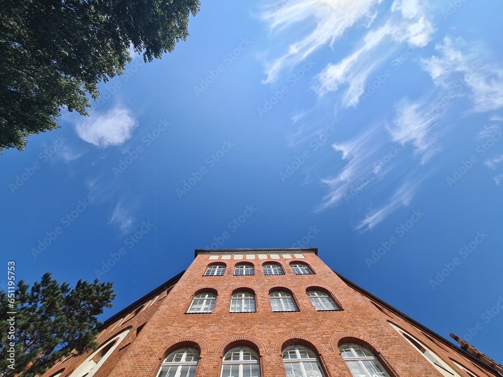 wonderful architecture in Berlin with a clear blue sky