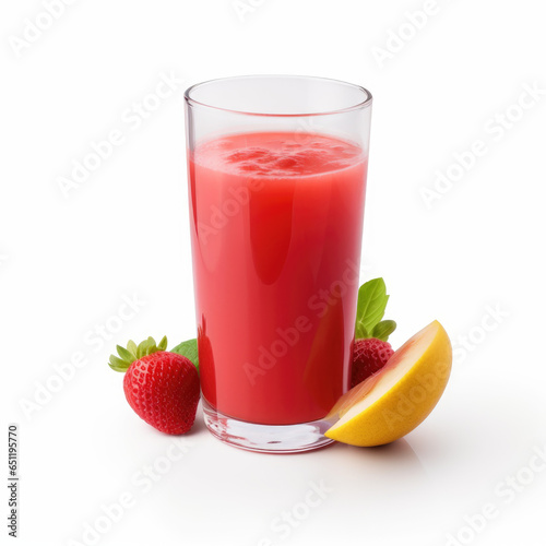 strawberry smoothie isolated