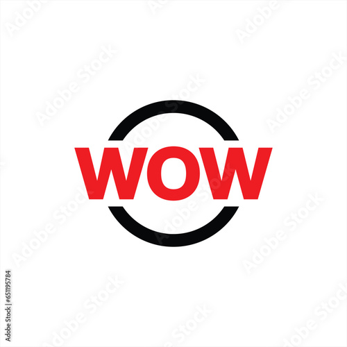 wow logo design, wow vector, surprise logo design, wow icon, wow label