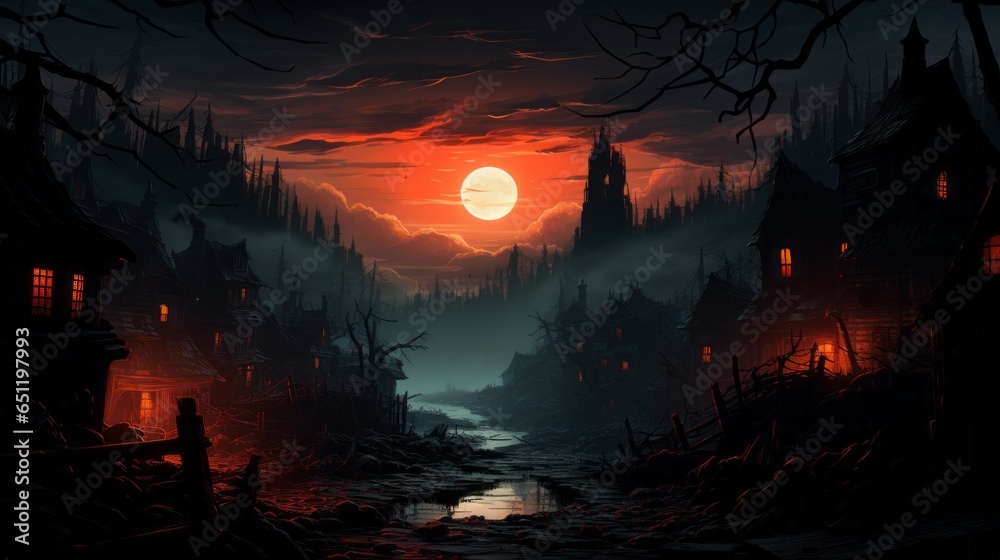 A sunset over a river with a river running through it A sunset over a river with a river running through it