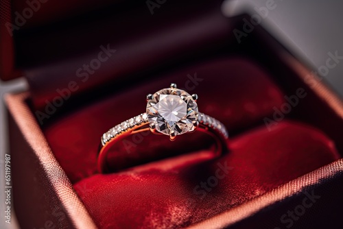 Diamond wedding ring. Accessories and jewellery. Generative Ai