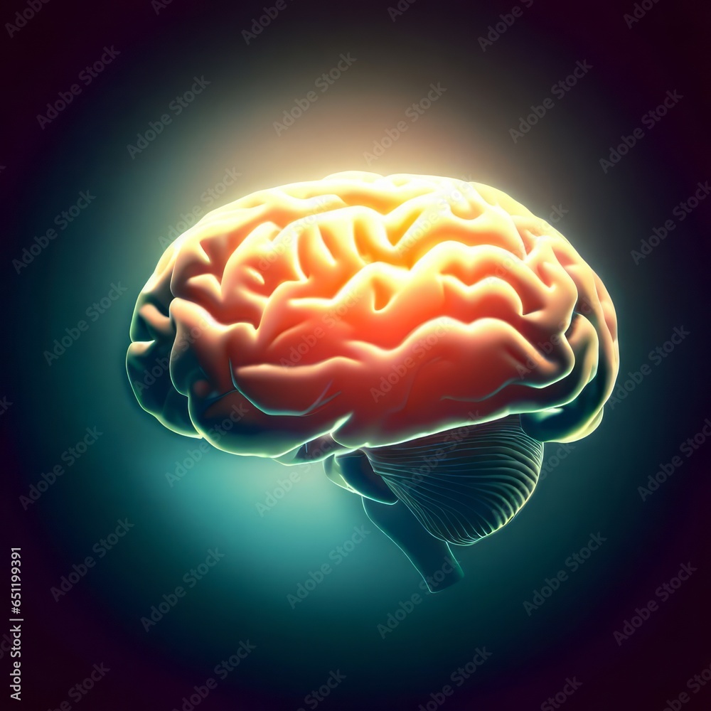3d rendered illustration of human brain 3d rendered illustration of human brain