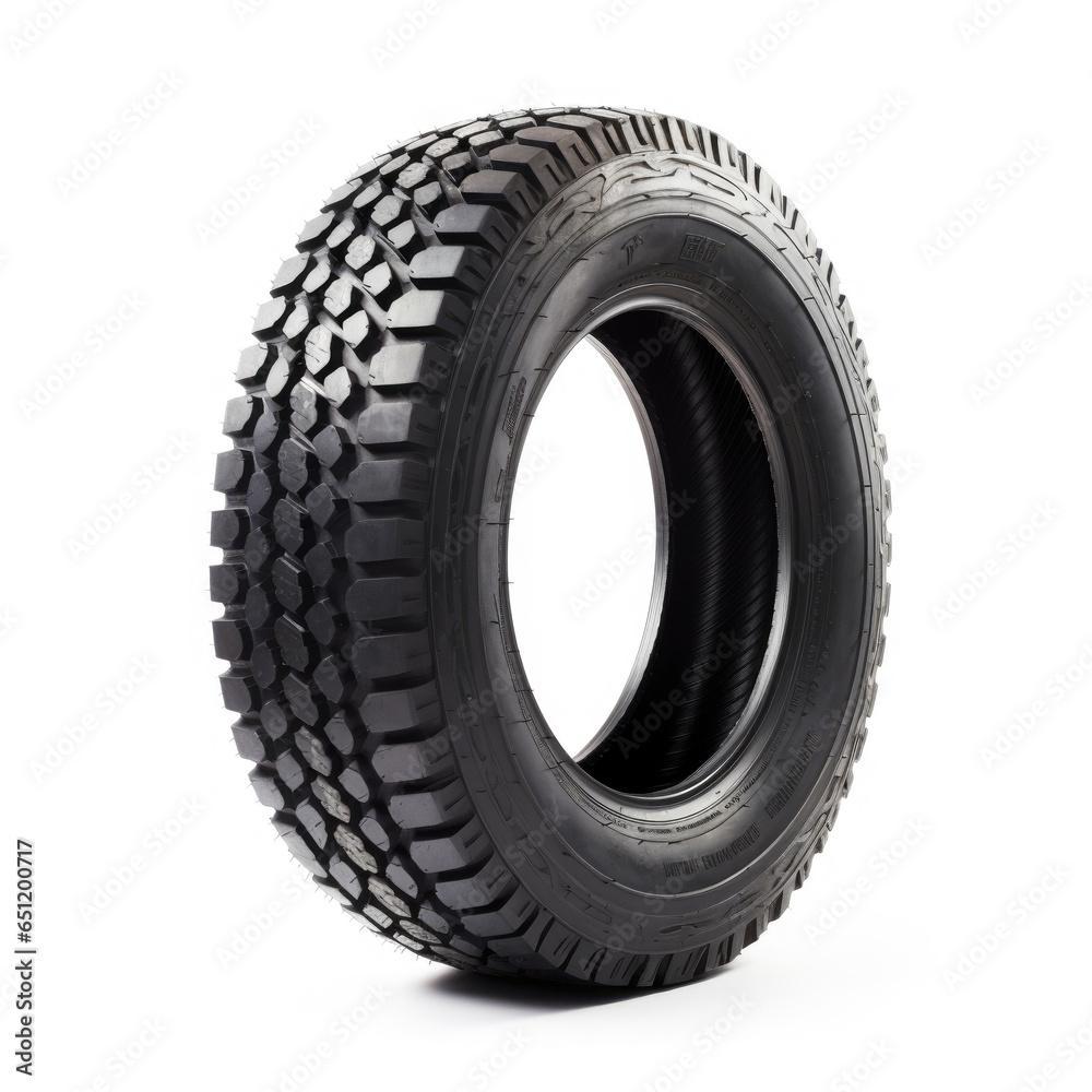 car tire isolated on white background