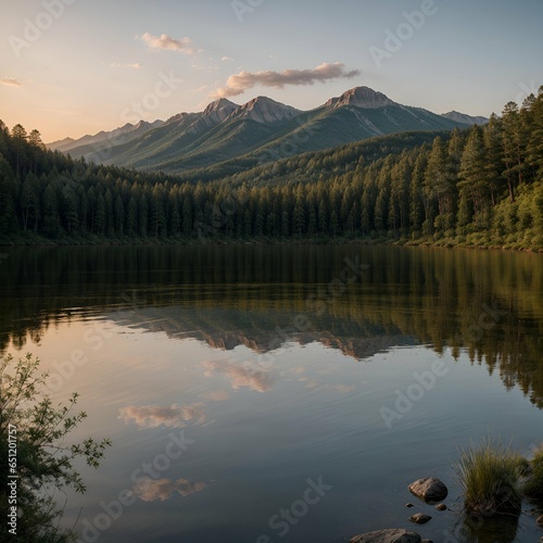 mount hood at sunset photo