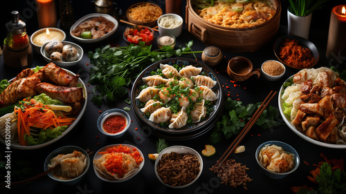 Steamed Chinese dumplings, typical Chinese cuisine