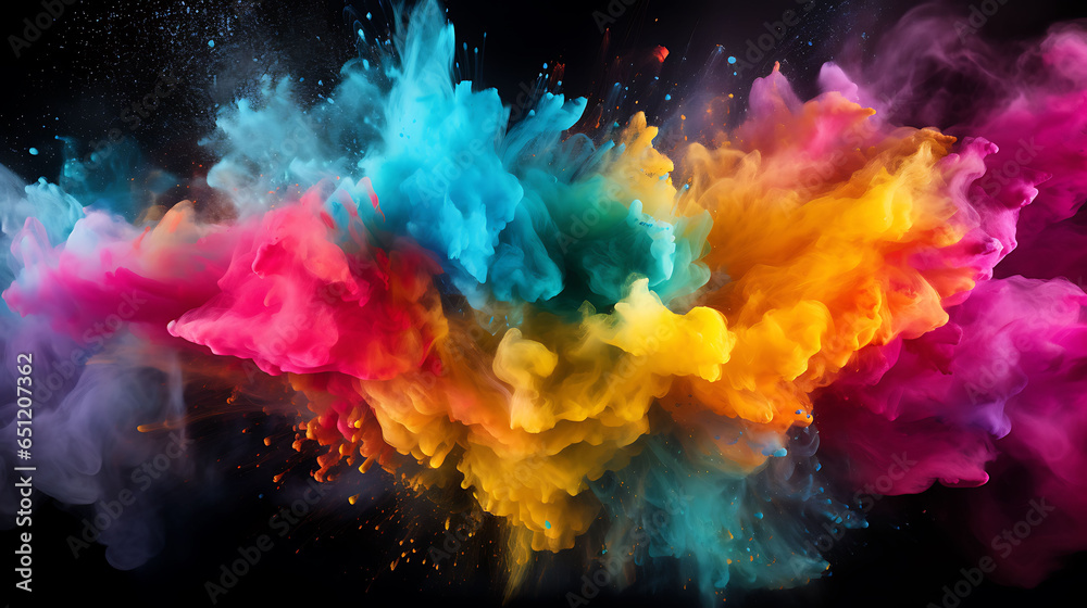Abastract color powder explosion